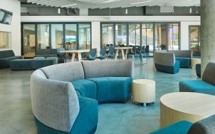 Main interior area with couches