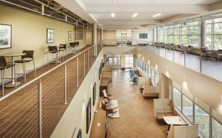 Interior view of the Chattahoochee Technical College Health Science Building.