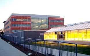 Donald Danforth Plant Science Center and greenhouse exterior