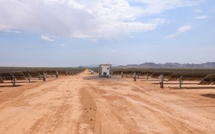 Longroad Sun Streams II solar modules in dirt field