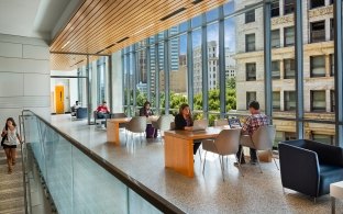 Students studying at the GSU College of Law