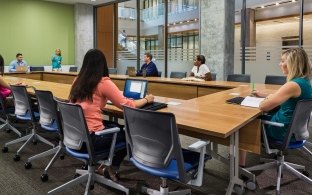 Students in a classroom at the GSU College of Law