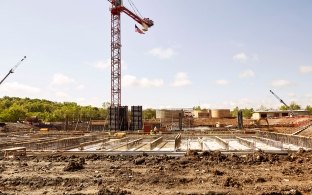 Tomahawk Creek Wastewater Treatment Facility Expansion project under construction