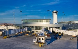 Harry Reid International Airport Satellite D, NW Wing Addition concourse gate exterior