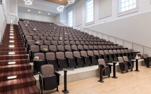 Texas Woman's University, Hubbard Hall Auditorium seating area and stairs