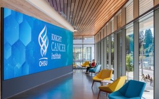 Interior of the Knight Cancer Institute.