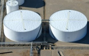 Two large round tanks