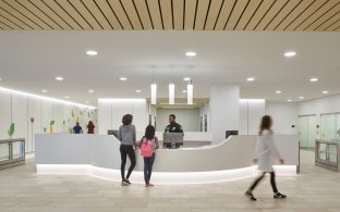 Front desk reception area