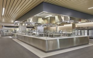 Campus cafeteria area interior 