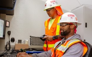 Construction workers on a jobsite.