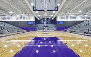 Millennium High School Gym basketball court and stadium seating