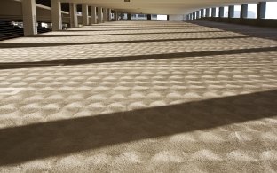 Concrete floor pattern in Santa Clara Square Parking Structure