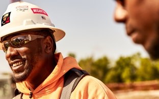 Construction workers on a jobsite.