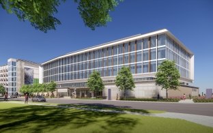 UCI Advanced Care Building Exterior Rendering