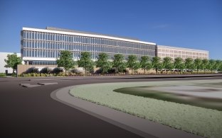 UCI Advanced Care Building Exterior Rendering