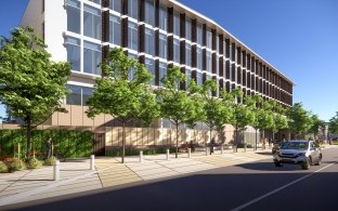 UCI Advanced Care Building Exterior Rendering