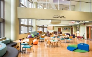 Waiting area of a hospital.