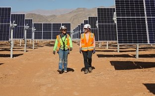 employees on solar site