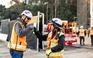 Construction workers on a jobsite.