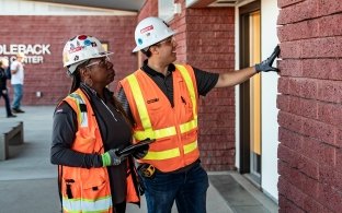 Construction workers on a jobsite.