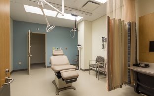 A patient exam room