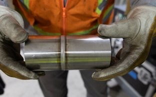 A person showing a weld