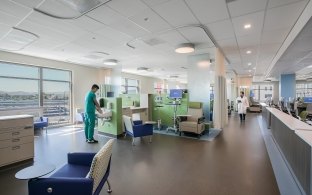 A treatment center with chairs and medical equipment