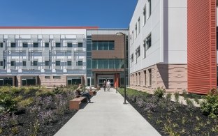 Exterior entryway to the medical building