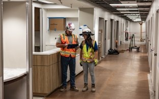 Construction workers on a jobsite.