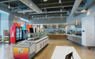 A dining hall area