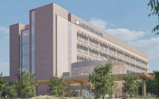 Exterior rendering of the Kaiser Roseville Tower