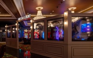 A high limit area at a casino