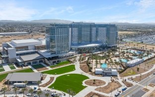 Aerial view of the resort and conference center