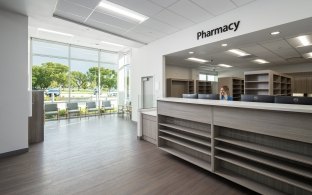 A person working at the pharmacy