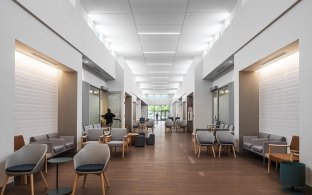 A waiting area filled with chairs and couches
