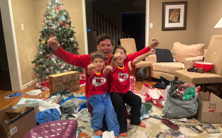 Christmas morning in KC Chiefs gear