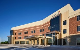 Another exterior view of the hospital