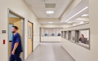 A hallway within the hospital