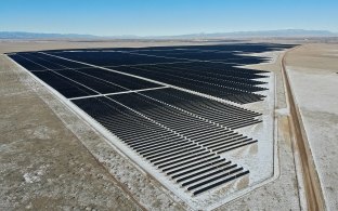 Aerial view of Sun Mountain solar