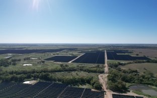 Aerial view of Cattlemen solar park