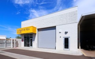 Exterior view of the automotive tech lab