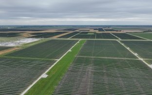 Aerial view of Double Black Diamond Solar