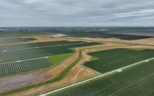 Aerial view of Double Black Diamond Solar