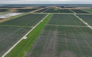 Aerial view of Double Black Diamond Solar