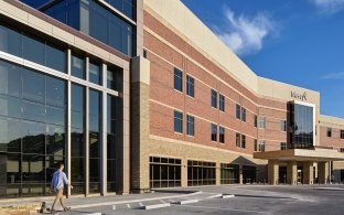 Exterior view of the new hospital building