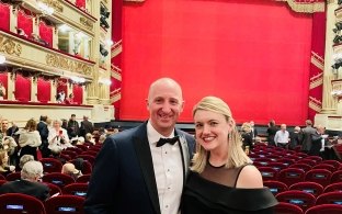 Dan and Amy at the opera in La Scala, Milan, Italy.