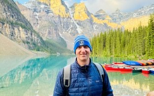 Dan at Lake Moraine, his favorite lake.