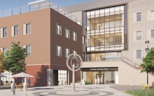Exterior rendering of the new facility