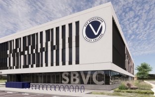 Exterior rendering of the new facility