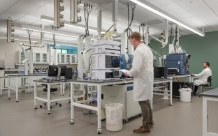 A person working in a laboratory